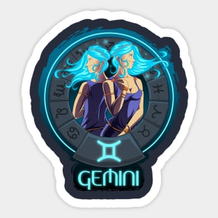 Beautiful Gemini Geek Zodiac Signs Horoscope Astrology Sticker